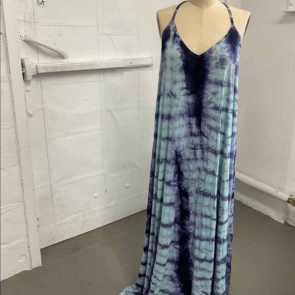 American twist maxi tie dyed dress